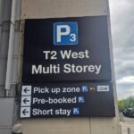 multistore car park Manchester airport t2 Manchester airport P3 T2 West Multi storey Carpark Sign